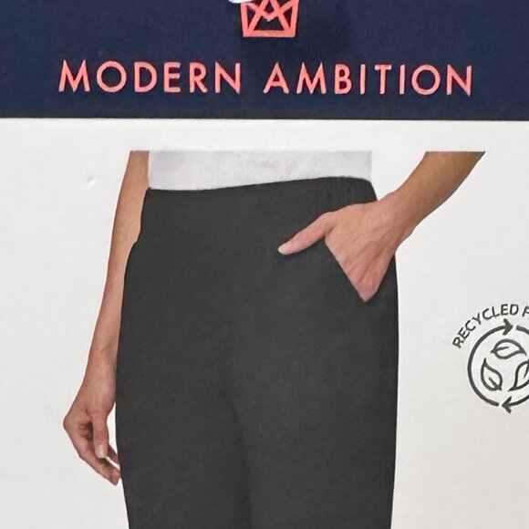 Modern Ambition Women's High Rise Travel Pant Size L Black Pull On Stretch (NEW) - Picture 8 of 14
